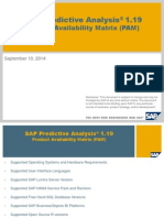 SAP Predictive Analysis 1.19 - PAM