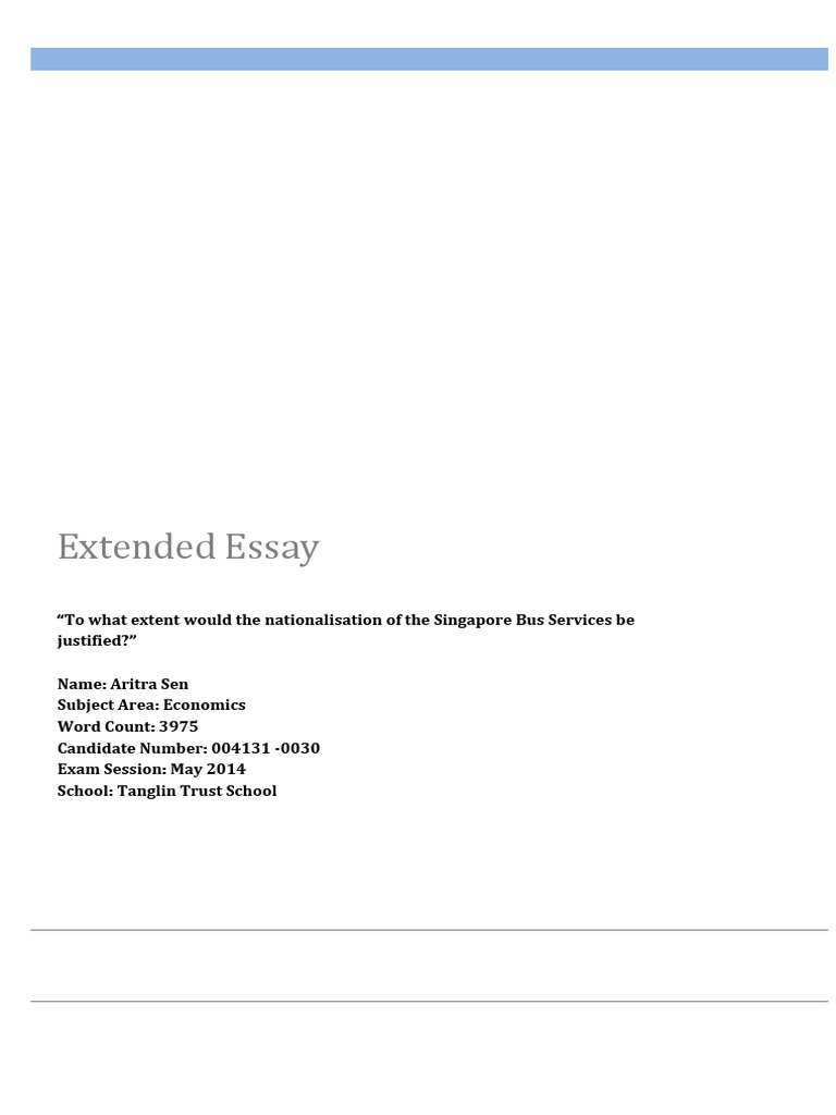 example economics extended essay