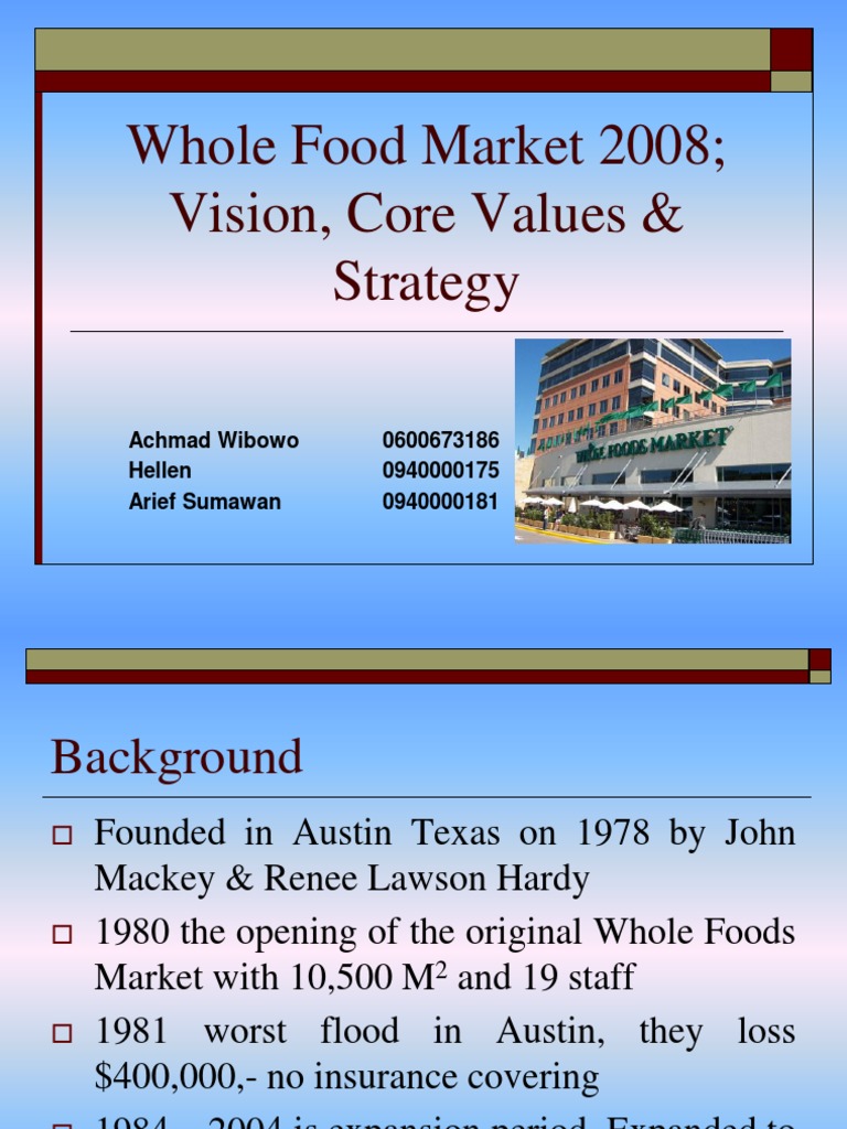 Whole Food Market 2008 PDF Whole Foods Market Retail