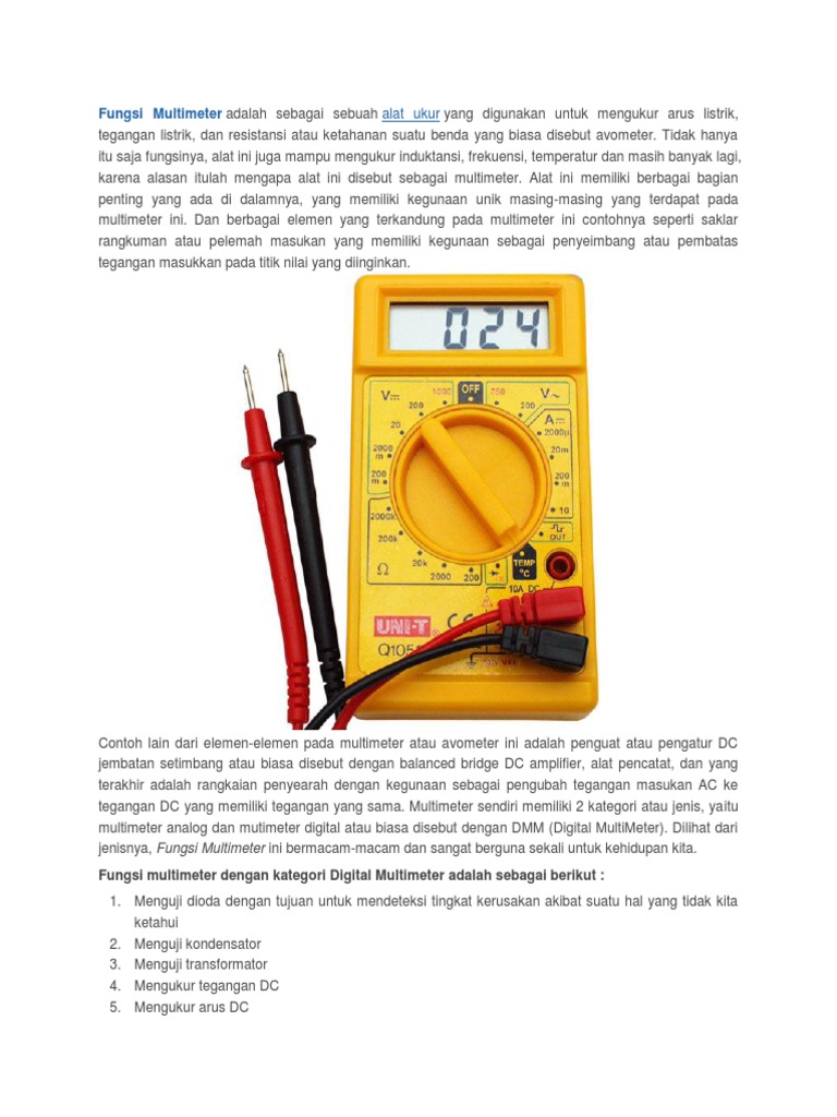 Fungsi Multimeter PDF