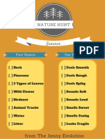 Summer Nature Scavenger Hunt Activity Sheet