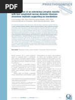 6 - Rehabilitation of An Edentulous Atrophic Maxilla With Four Unsplinted Narrow Diameter Titaniumzirconium Implants Supporting An Overdenture