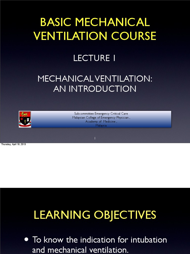 Introduction to Mechanical Ventilation | PDF | Respiratory System ...