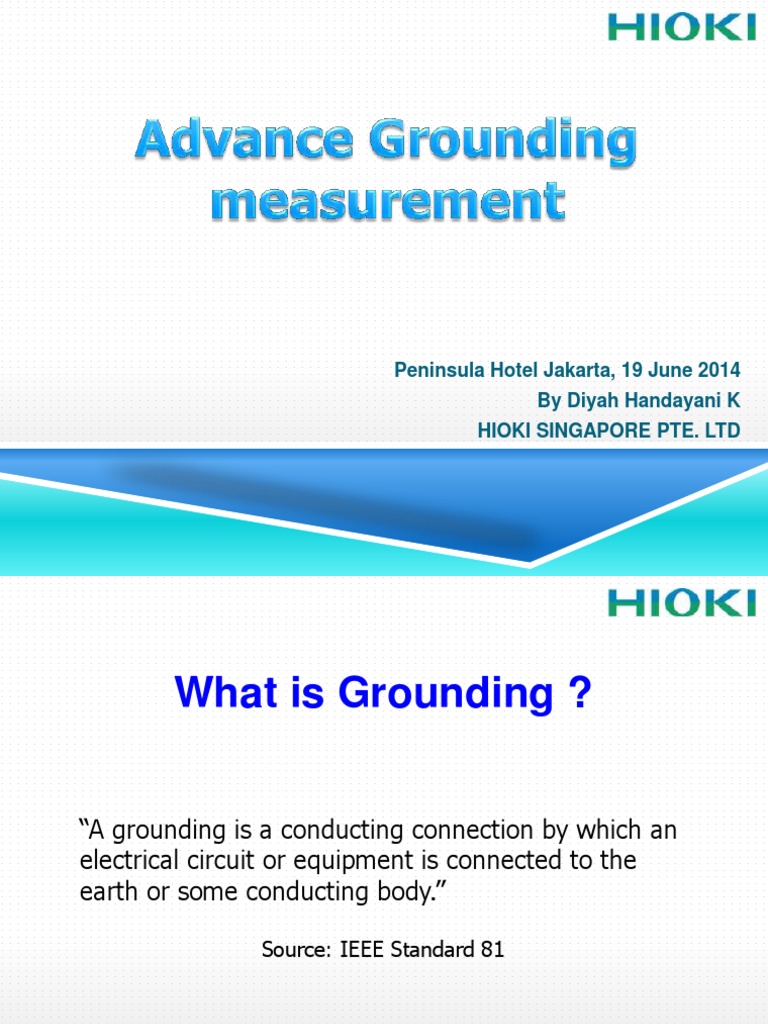 Hioki Grounding Measurement Physics & Mathematics Physics