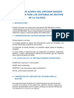 Orientación Acerca Del Enfoque Basado en Procesos para Los Sistemas de Gestión de La Calidad