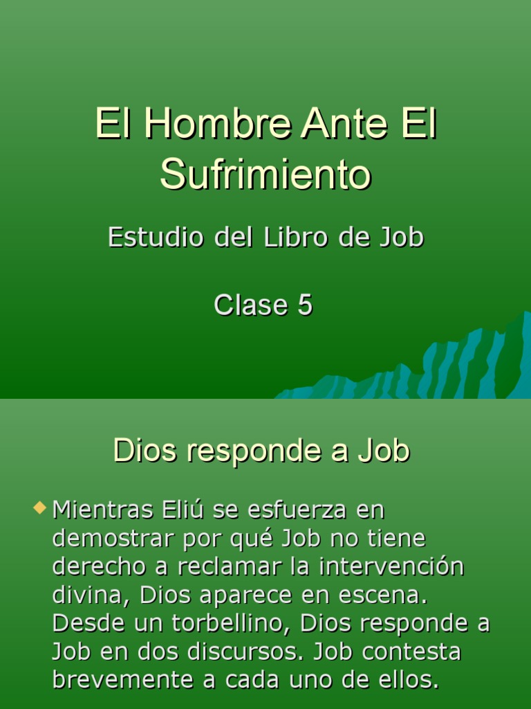 Dios Responde a Job desde el Torbellino | PDF | Libro de trabajo | Fe