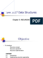 Recursive Concepts and Implementations in Data Structures