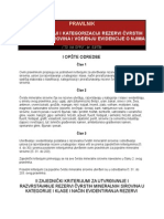 88_Pravilnik o Klasifikaciji i Kategorizaciji Rezervi Cvrstih Mineralnih Sirovina