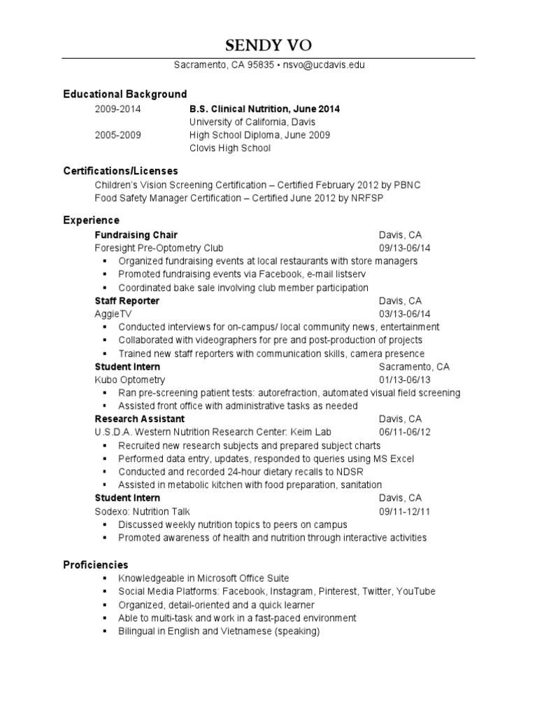 Vo Resume Weebly | PDF
