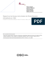 Rapport Sur Les Travaux de La Mission de L'école Française D'amathonte en 1994 - BCH - 0007-4217 - 1995 - Num - 119!2!6999