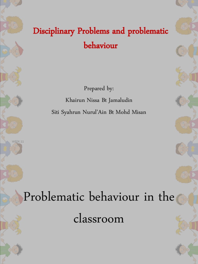 Disciplinary Problems and Problematic Behaviour | PDF | Motivation ...