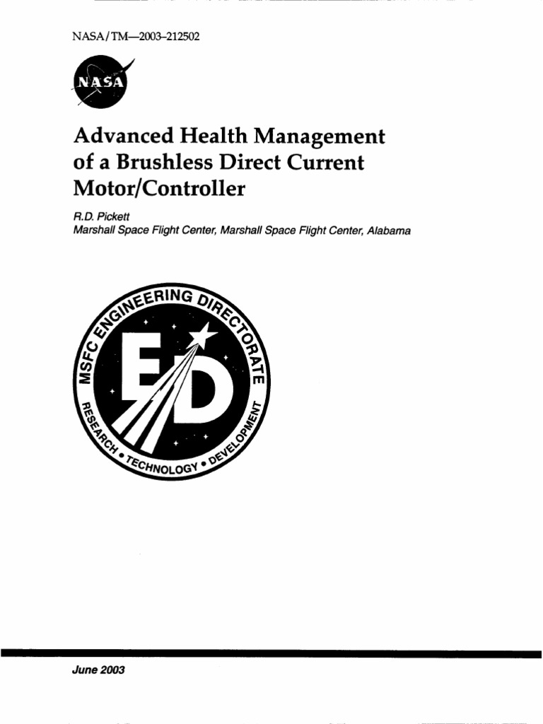 Brushless DC Motor Health Management | PDF | Electric Motor | Nasa