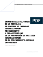 Competencia Del Conreso en Materia de Tratados Internacionales