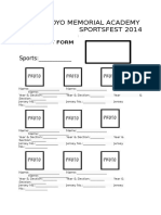 Arroyo Memorial Academy Sportsfest 2014: Gallery Form
