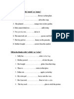 Worksheet 1 Fill in The Blanks With "Much" or "Many"