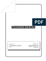 Teaching Manual: Submitted By, Submitted To