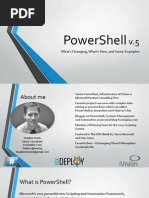 Powershell: What'S Changing, What'S New, and Some Examples