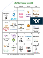 October 14 Activity Calendar PDF