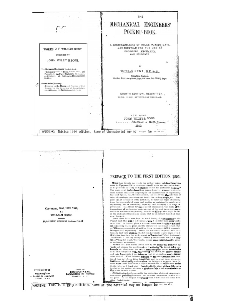 Mechanical Engineers Pocket-Book 1910 | PDF | Science & Mathematics