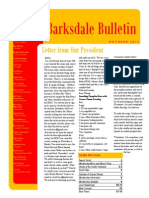 Letter From Our President: Barksdale Bulletin