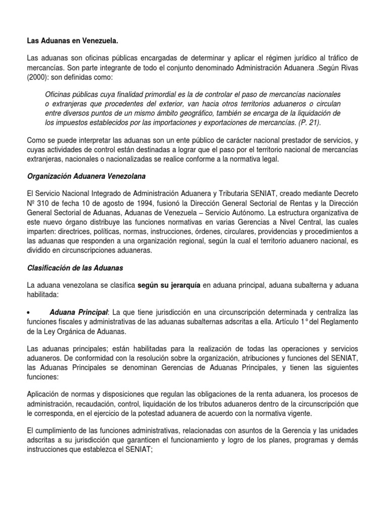 Guia Aduanas en Venezuela | PDF | aduana | El comercio internacional