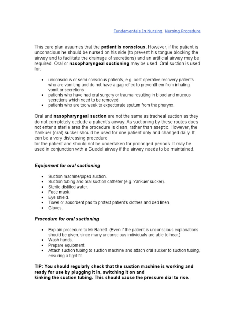 Equipment For Oral Suctioning: Fundamentals in Nursing Nursing ...