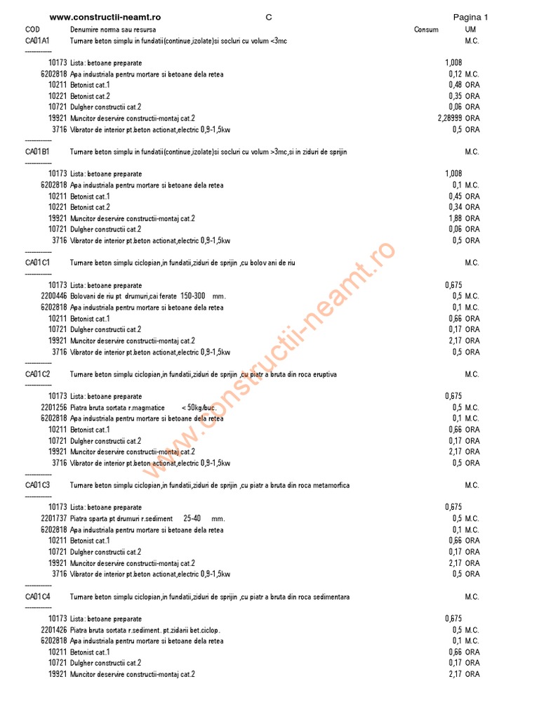 Deviz lucrari constructii pdf in excel