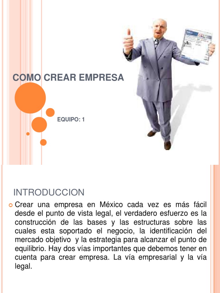 Creacion de Una Empresa | PDF | Iniciativa empresarial | Los consumidores