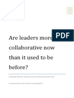 Are leaders more collaborative now than they used to be before