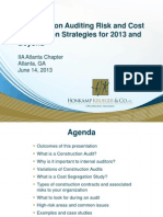 Construction Auditing Risk and Cost Segregation Strategies For 2013 and Beyond