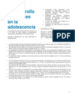 El Desarrollo de Jóvenes en La Adolescencia