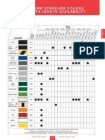 Creform Standard Colors and Pipe Length Availability: Color Code