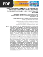 Xix_simpep - Variáveis Que Interferem Na Qualidade Do