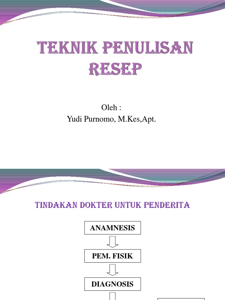 Panduan Penulisan Resep Medis Rasional | PDF
