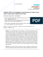 Energies: Adaptive Wide-Area Damping Control Scheme For Smart Grids With Consideration of Signal Time Delay