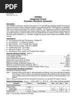 NTE864 Integrated Circuit Precision Waveform Generator: Description