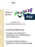 Lecture 4 - Personality Theory