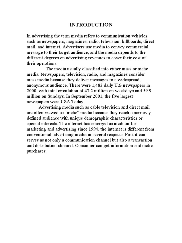 Overview of Advertising Media Types | PDF | Mass Media | Newspapers