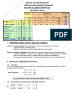 Matriz Insumo Pruduto Resumo