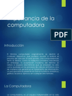 Importancia de La Computadora