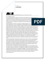 Alejandro Gaviria,Articulo Sobre La Constitucion