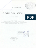 Juicios Críticos Sobre El Proyecto de Código Civil Argentino