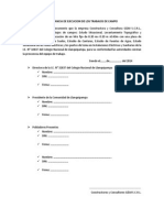 Constancia de Los Trabajos de Campo