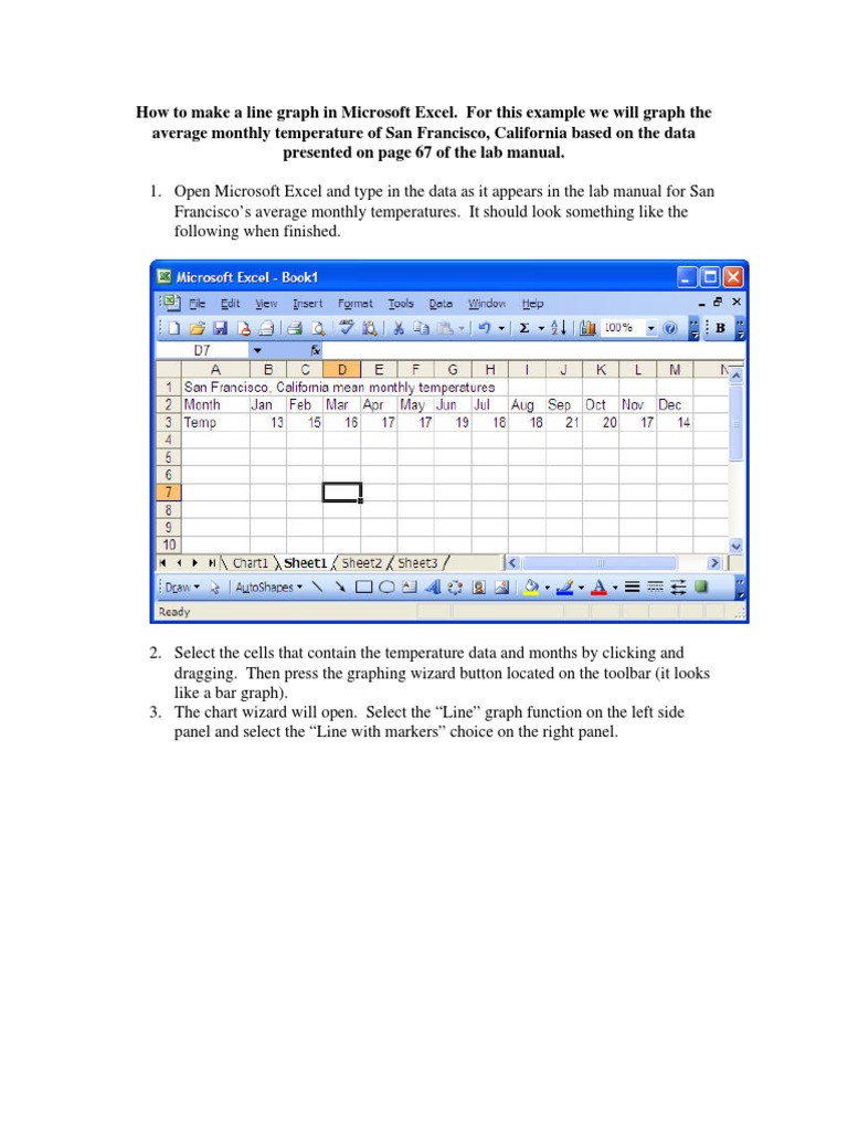 Creating a Temperature Line Graph | PDF | Chart | Cartesian Coordinate ...