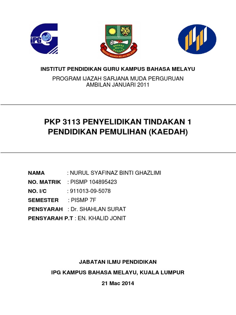 Muka Depan Proposal Pdf