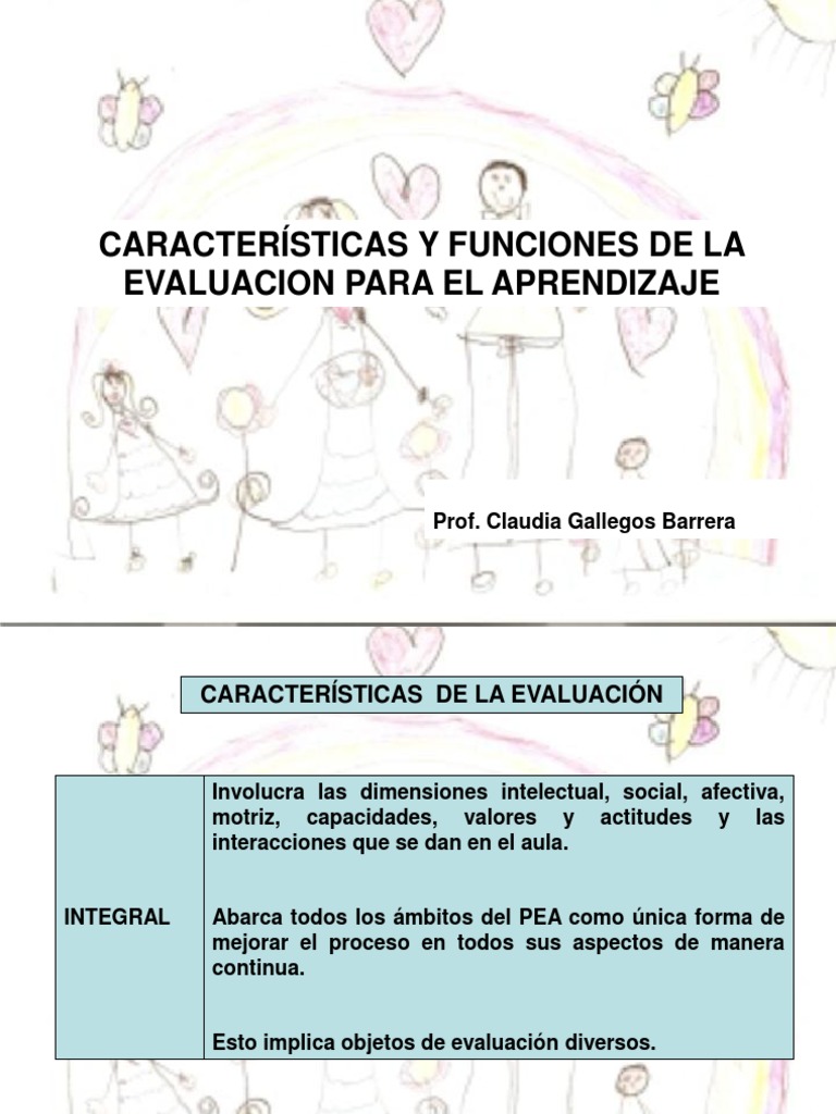 Características y Funciones de La Evaluacion | PDF | Evaluación ...