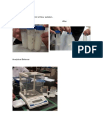 Observation Analytical Balance For 40ml of Flour Solution. Before After