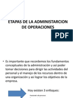 Etapas de La Administarcion de Operaciones