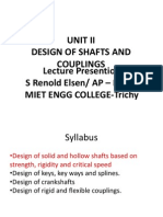 Design of Shafts and Couplings