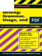 CliffsQuickReview Writings, Grammar, Usage and Style